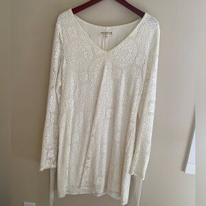 Idyllwind lace fringe sleeve dress